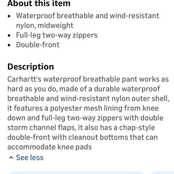 Carhartt Men's Black Shoreline Pant - Picture 2 of 12